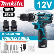 Makita Cordless Drill 12V Drill Batteri Cordless Screwdriver Hand Drill Mesin Drill Bateri