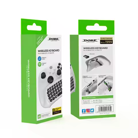 TYX-586B 2.4G Wireless Keyboard For Xbox One S Controller Chat pad Mini Gaming Keypad With USB Recei