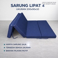 4-Fold Mattress Cover Size 200x90x10 田 Foldable Zipper Cover Only Cover (No Foam Included)