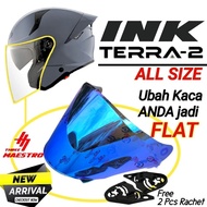 Ink terra2 helmet visor Ink terra helmet visor glass 2 stickers
