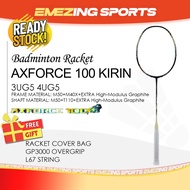 (READY STOCK) Axforce 100 Kirin Qilin Black Gold Badminton Racquet Unstrung (Free Grip & String & Ba