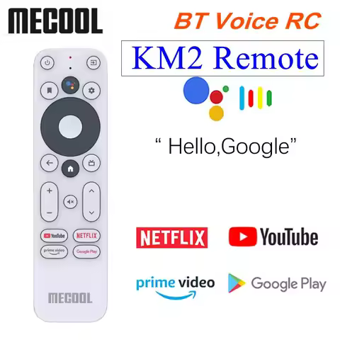 Original Mecool KM2 Voice Remote Control Replacement for KM2 Google Netflix Prime Video 4K Certified