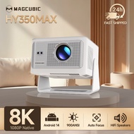 Magcubic HY350Max Projector 8K Decode 900ANSI Native 1080P Android14  Auto Focus WiFi6 15W HiFi Spea