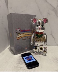 BE@RBRICK 招き猫 小判 千万両 銀メッキ 100％ & 400％ 1000% bearbrick 小判