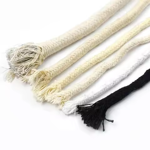 10M 4-10mm 16 Shares Twisted Cotton Cord for Clothes Hat String Rope Bag Home Textile Decor Macrame 
