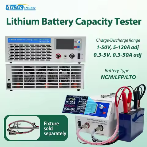 Heltec 10A 50A 5V 30V 120V Battery Charge Discharge Controller Capacity Tester Load Tester for NCM/L