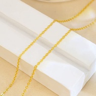 11.4 (Not Gold-Plated) [Pure Gold Flashing O Chain 53-60cm Adjustable] Weight about 1.8-2g (with Cer