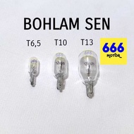 Turn Signal, City, Speedometer T6.5, T10, T13 Turn Signal Light Bulb T10