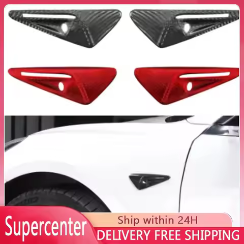 Real Carbon Fiber for Tesla Model 3 Y S X 3+ HW3.0 HW4.0 Dry Carbon Side Camera Panel Stickers Prote
