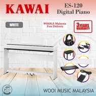 Kawai ES120 Digital Piano 88 keys - White (Package)
