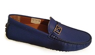 BALLY Wymond Lofer Men Shoes True Blue Embossed Leather