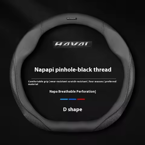 Leather Steering Wheel Cover For Haval Jolion H2 H3 H8 M4 H1 H7 H6 H9 Dargo Coupe F7X F7 C50 F5 M6 M