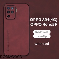 Case OPPO A94 Reno5F Soft Phone Case Sheep Bark Luxury Leather Cover Camera Protection Casing For OPPO Reno 5F CPH2217 CPH2203
