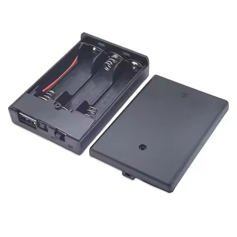 1PC Plastic USB Battery Box 3AA 4.5V AA Battery Case AA Battery Holder With Switch AA Box 4.5V With 
