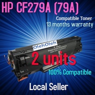 2 Units CF279A Compat. Pro M12a M12w M26a M26w M26nw Laser Toner