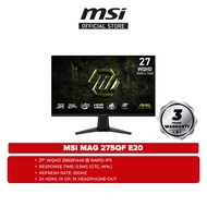 MSI MAG 275QF E20 27" WQHD 200Hz Gaming Monitor ( DP, HDMI, 3 Yrs Warranty )