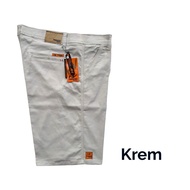 celana chino pendek pria jumbo cowok big size premium casual 39-48 - krem 28-31(note)