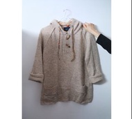 (90%新) 日本Cube sugar 米啡色100%羊毛外套