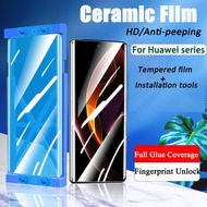 Ceramic Screen Protector for Huawei Mate 60 50 40 P60 P50 P40 P30 Pro Huawei Nova 9 8 7 Curved Protective Film Not Tempered Glass