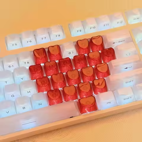 Love powder keycap spot cross-border mechanical keyboard 21 keys transparent PC two-color 0EM height
