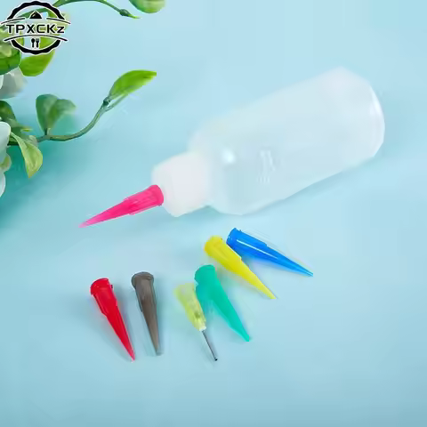 1set Jam Painting Squeeze Bottles With 7 Nozzles Cake Decor Baking Pastry 50ML Bottle Drawing Tools 