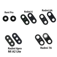 2pcs For Xiaomi Redmi 6A / 6 / 6pro Mi A2 Lite / 7A / 8A For Redmi Note 8 7 6 5 Pro 5A K30 New Rear Camera Lens Glass With Sticker Parts