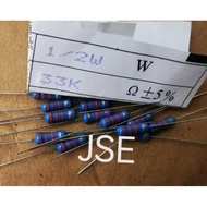 1/ 2 WATT 33 K OHM RESISTOR CONTENTS 12 PCS