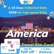 USA Travel Sim Card Unlimited Data【40GB High Speeds   + Unlimited 128kbps】 America esim Cards 1-20 d