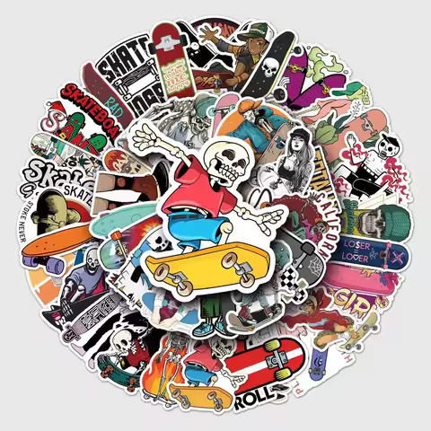 50PCS Outdoor Sports Skateboard Graffiti Stickers DIY Snowboard Skate Bicycle Car Helmet Waterproof 