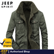 Jeep Spirit แจ็คเก็ตหนาสำหรับผู้ชายเสื้อคลุมบุนวมฤดูหนาว