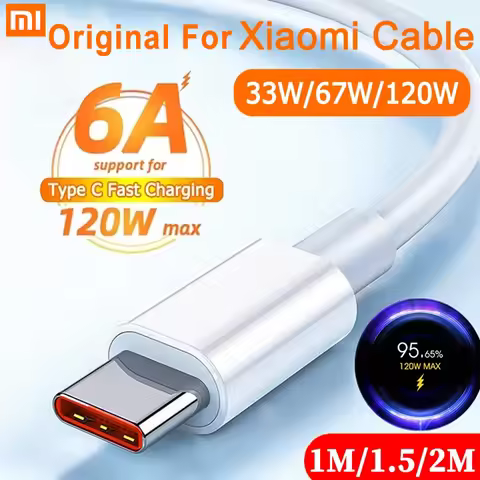For Xiaomi Original 120W Charger Cable Usb Type C 6A Turbo Charge Wire For Mi 17 Pro Max 14 13 Ultra