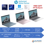HP Pavilion Plus 14-ew1118TU, ew1119TU,  ew1120TU, Ultra 7 Laptop (Intel Ultra 7, 32GB DDR5, 1TB SSD