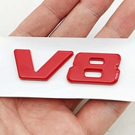 For Mercedes Benz AMG GL ML SL 500 220 C63 S500 V8 Accessories ABS Chrome Black V8 Logo Letters Car