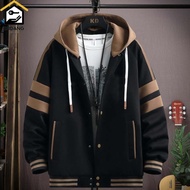 MEN'S OVERSIZED HOODIE SWEATER BLACK COMBINATION MOCHA BASIC HOODIE JUMBO S-6XL