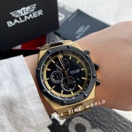 BALMER | 8155G GP-4 Gold Chronograph All Stainless Steel Men Watch with Sapphire Glass