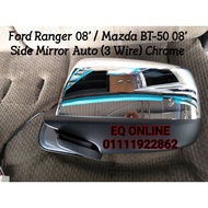 Ford Ranger 08' / Mazda BT-50 08' Side Mirror (Chrome)  Side Mirror Door Mirror Cermin Sisi 2009 201