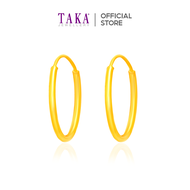 TAKA Jewellery 916 Gold Earrings Hoop Glossy