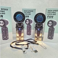 Super Strong Handheld Fan 100 Pieces High Speed Display Screen LED Mini Turbo Handheld Fan Model FC8