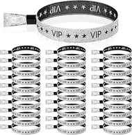 Tigeen 100 Pieces VIP Wristbands Party Wristbands Cloth Wristbands Armbands for Events VIP Bracelets