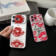 Girl Red Lips Pattern Phone Case For Vivo V23 V25 V27 V29 V30 V40 V50 V60 V70 Pro Lite V23E V70 FE P