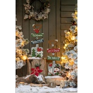 Let It Snow Christmas Tree Floor Decorations Ornaments Backdrop Display Skirting For Christmas Tree