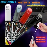 Spidol Cat Oles 12mL Penghilang Lecet Baret warna Hitam Putih Merah Abu Mobil Sepeda Motor Color Easy Paint Pen Car Scratch Remover Repair Paint Pen / Magic Spidol Cet Menghilangkan Bekas Baret Black White Grey Red Colour Paint Painter Bodi MURAH Termurah