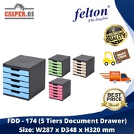 Felton 5 Tiers Document Drawer | A4 Drawer | Drawer Plastic  (FDD 174) [RANDOM COLOR]