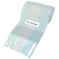 Acne Studios 25AW Italian-made Mohair Checked Scarf FN-UX-SCAR000115 Turquoise/Grey/Mint Green Scarf