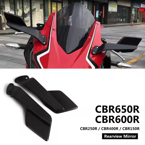 Motorcycle Rearview Mirror Wing Aerodynamic Aluminum Stealth Max Mirrors For Honda CBR650R CBR250R C