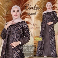 gamis batik kombinasi polos/ gamis wanita terbaru/ gamis muslimah