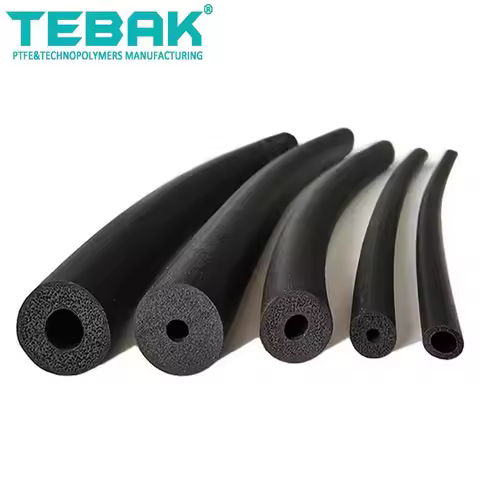 Length 1M to 3M Neoprene Customized Plastic NBR Foam Black Soft Round Heat Insulation Tube Sleeving 