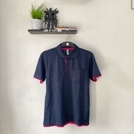 Preloved Dry-fit Jersey Glimmer Collared Navy T-Shirt Size S other details in the description