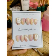 Press On Nails Rainbow | Cute Fake Nails | Cute Fake Nails | Rabbit