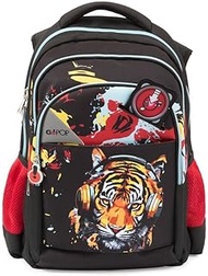 Tiger Beat Backpack with 3 Compartments and Inner Pockets, Pockets and Water Bottle Holder, Padded B